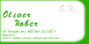 oliver wober business card